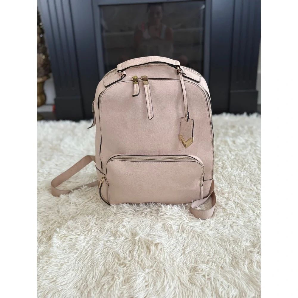 ALDO Backpack‎ Purse Women's Pink Leather Gold Hardware Travel Bag